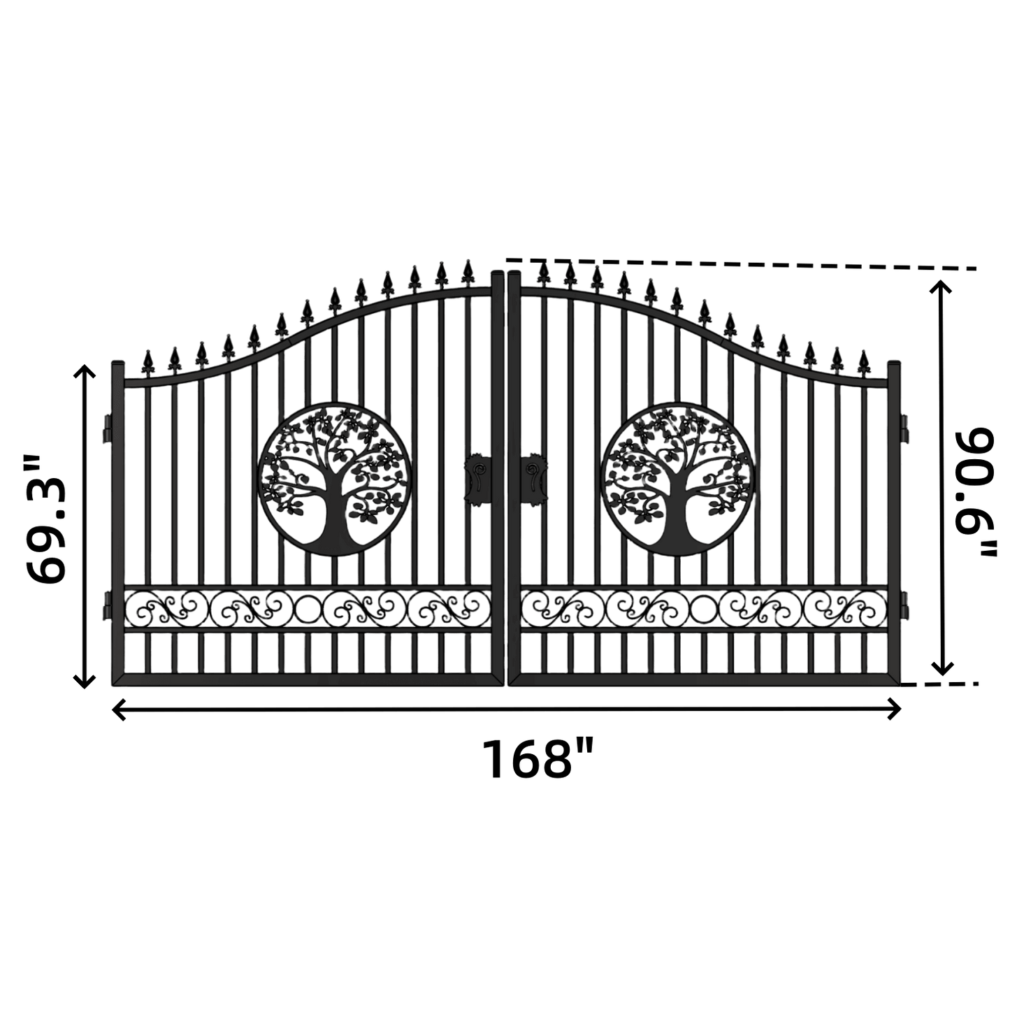 14' Iron Gate with Wider goalposts - No metal ball