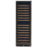 166 Bottle Black Stainless Wine Refrigerator, Dual Zone - Backyard Provider