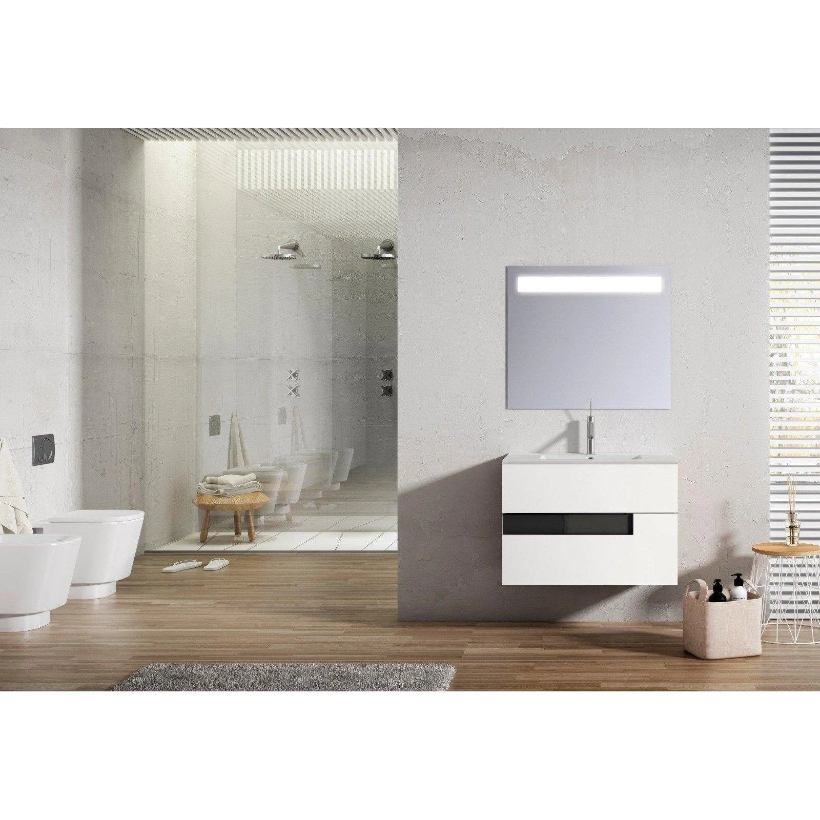 Lucena Bath Vision 24 Contemporary Wood Single Vanity in 6 colors - Backyard Provider