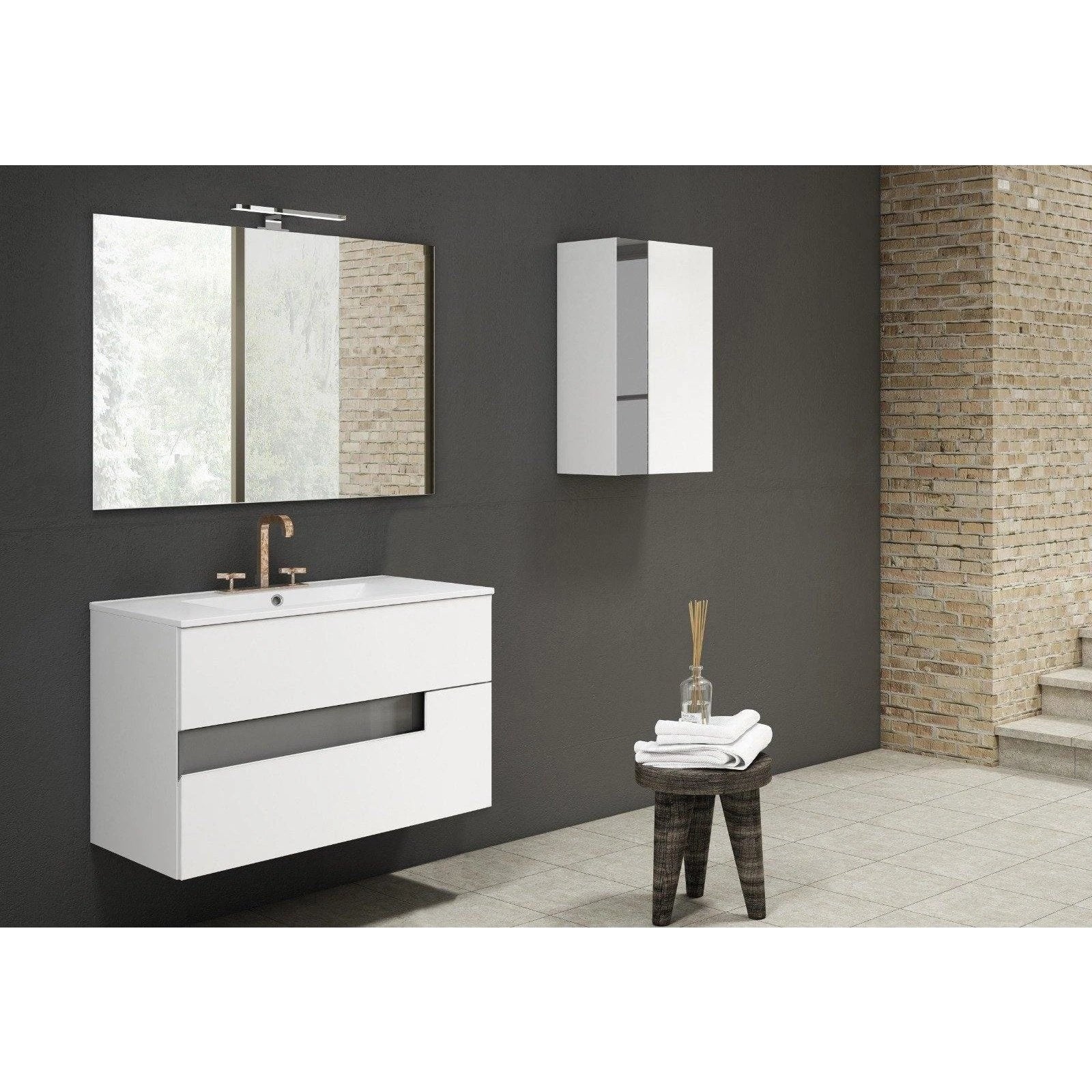 Lucena Bath Vision 24 Contemporary Wood Single Vanity in 6 colors - Backyard Provider