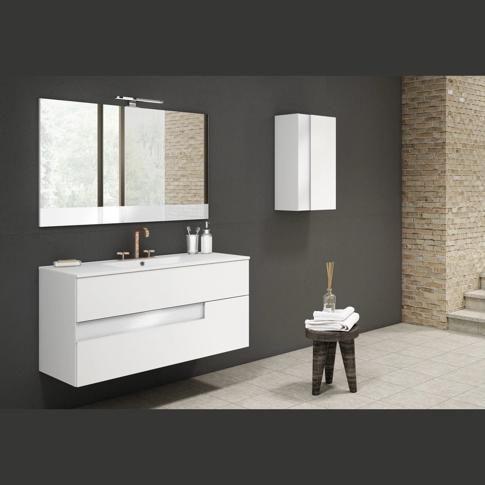 Lucena Bath Vision 24 Contemporary Wood Single Vanity in 6 colors - Backyard Provider