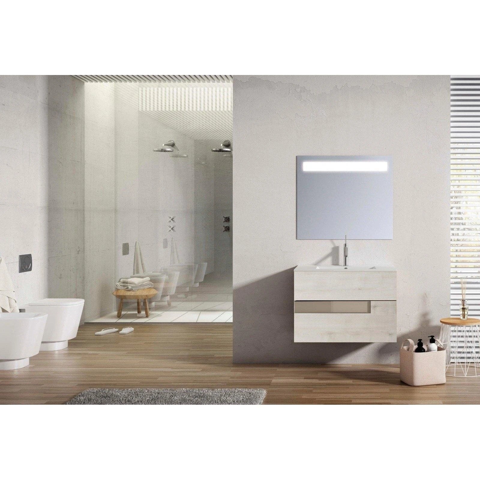 Lucena Bath Vision 24 Contemporary Wood Single Vanity in 6 colors - Backyard Provider