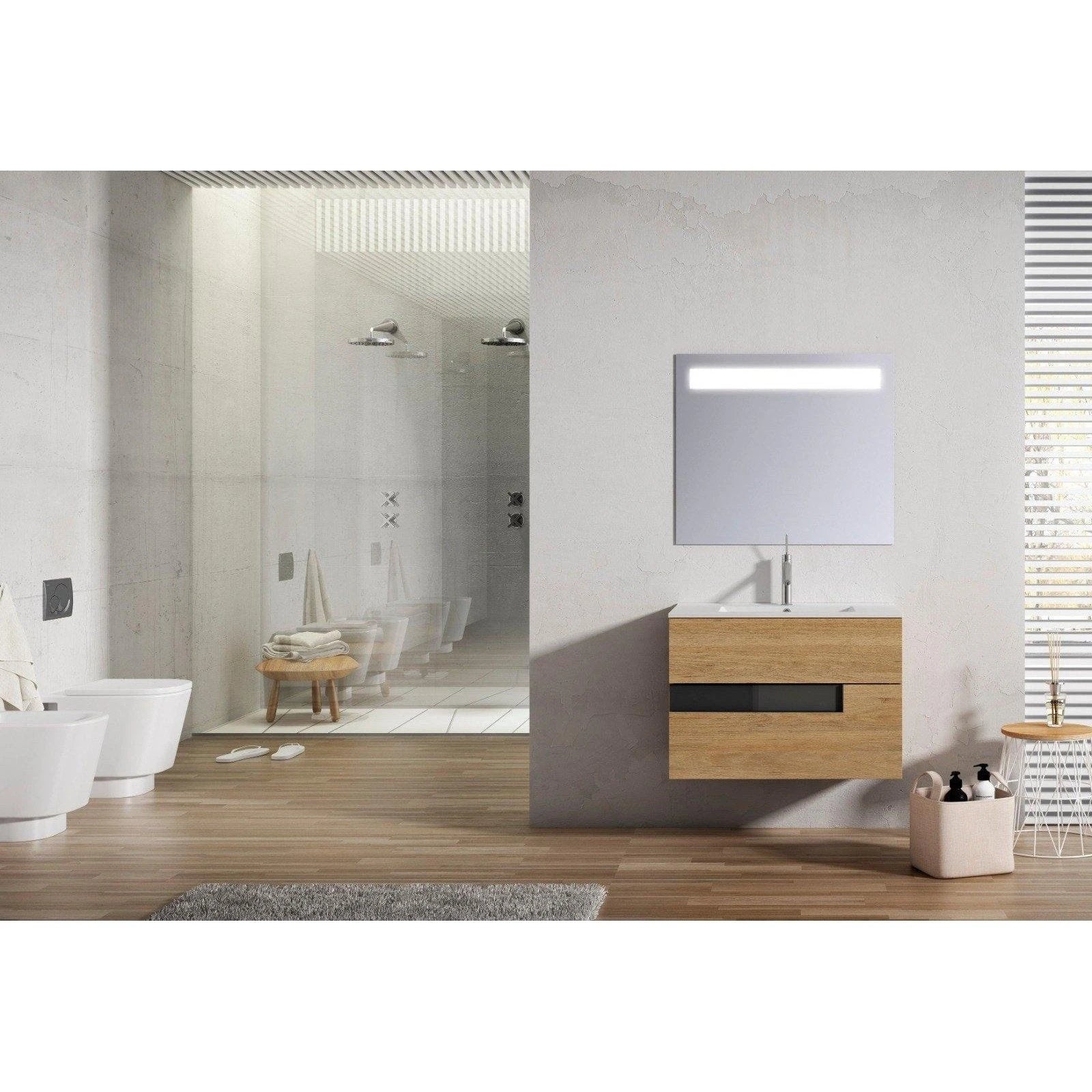 Lucena Bath Vision 24 Contemporary Wood Single Vanity in 6 colors - Backyard Provider