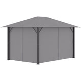 Outsunny 10' x 13' Patio Gazebo Aluminum Frame - 84C-322V01GY