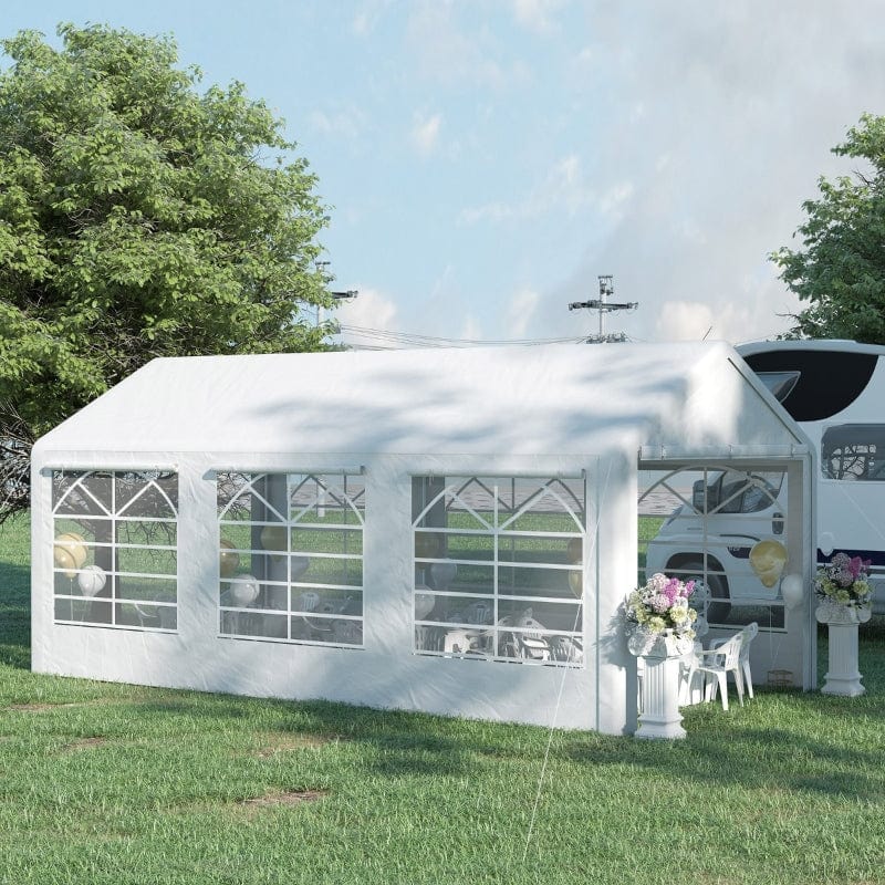 Outsunny 10' x 20' Party Tent, Gazebo Canopy with 4 Removable Side Walls - 84C-206