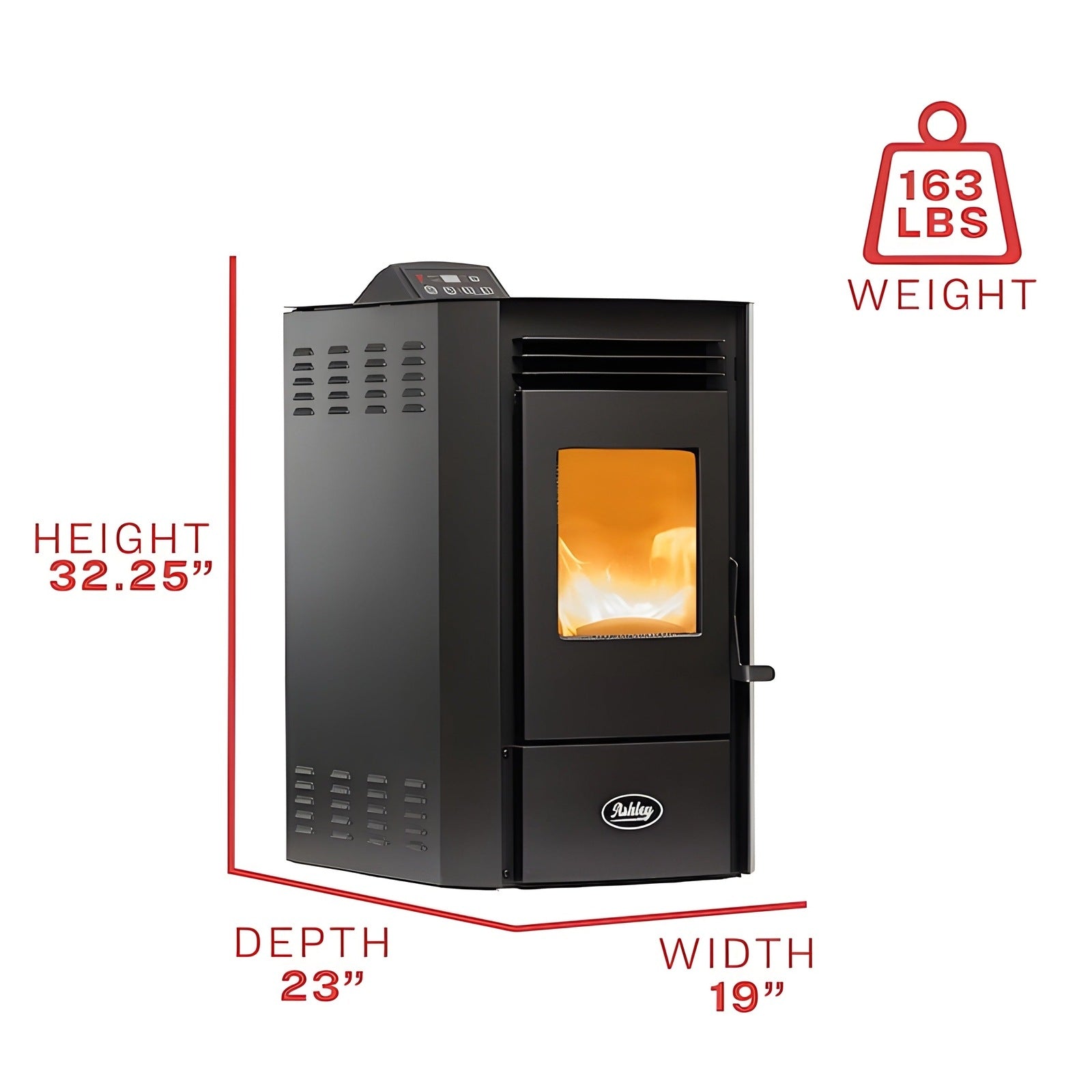 Ashley Hearth AP5613 Pellet Stove 1,300 sq. ft. 50 lb Hopper with Remote New