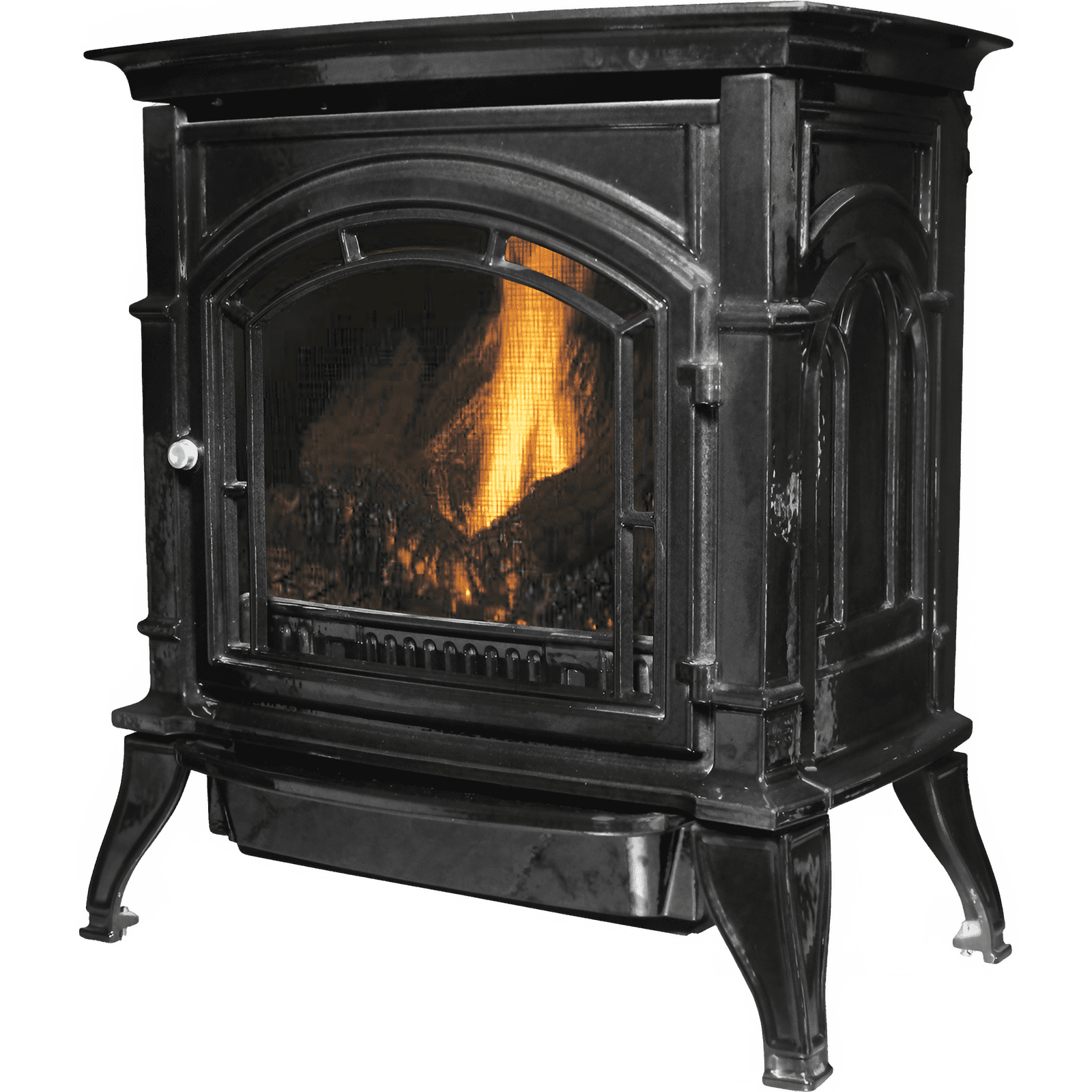 Ashley Hearth AGC500VFN Cast Iron Natural Gas Stove Vent Free 1,500 sq. ft. 32,000 BTU Black New