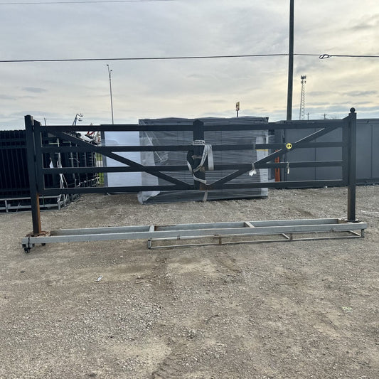 20ft Farm Metal Driveway Gate with Diagonal Tubes