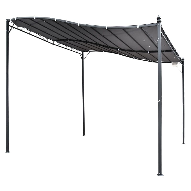 Outsunny 10' x 10' Steel Outdoor Pergola Gazebo Patio Canopy - 84C-038GY