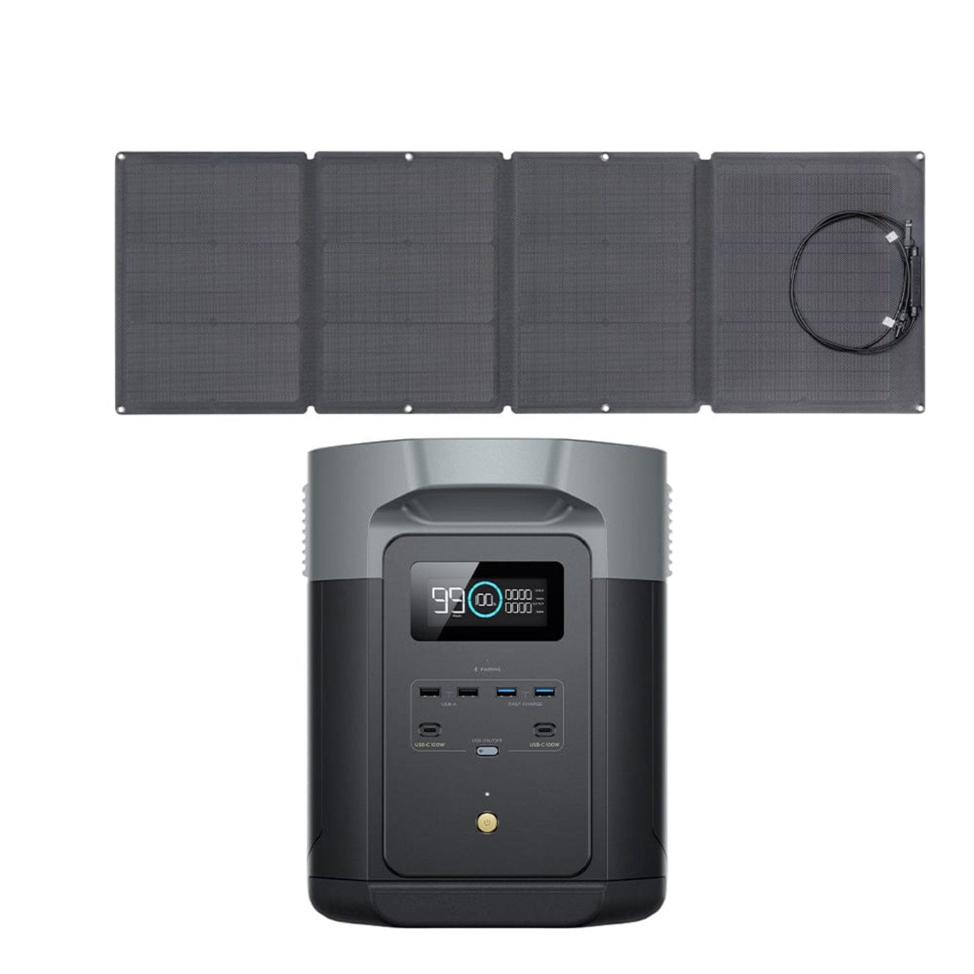 EcoFlow DELTA 2 Max + 160W Portable Solar Panel - D2M-US-160W