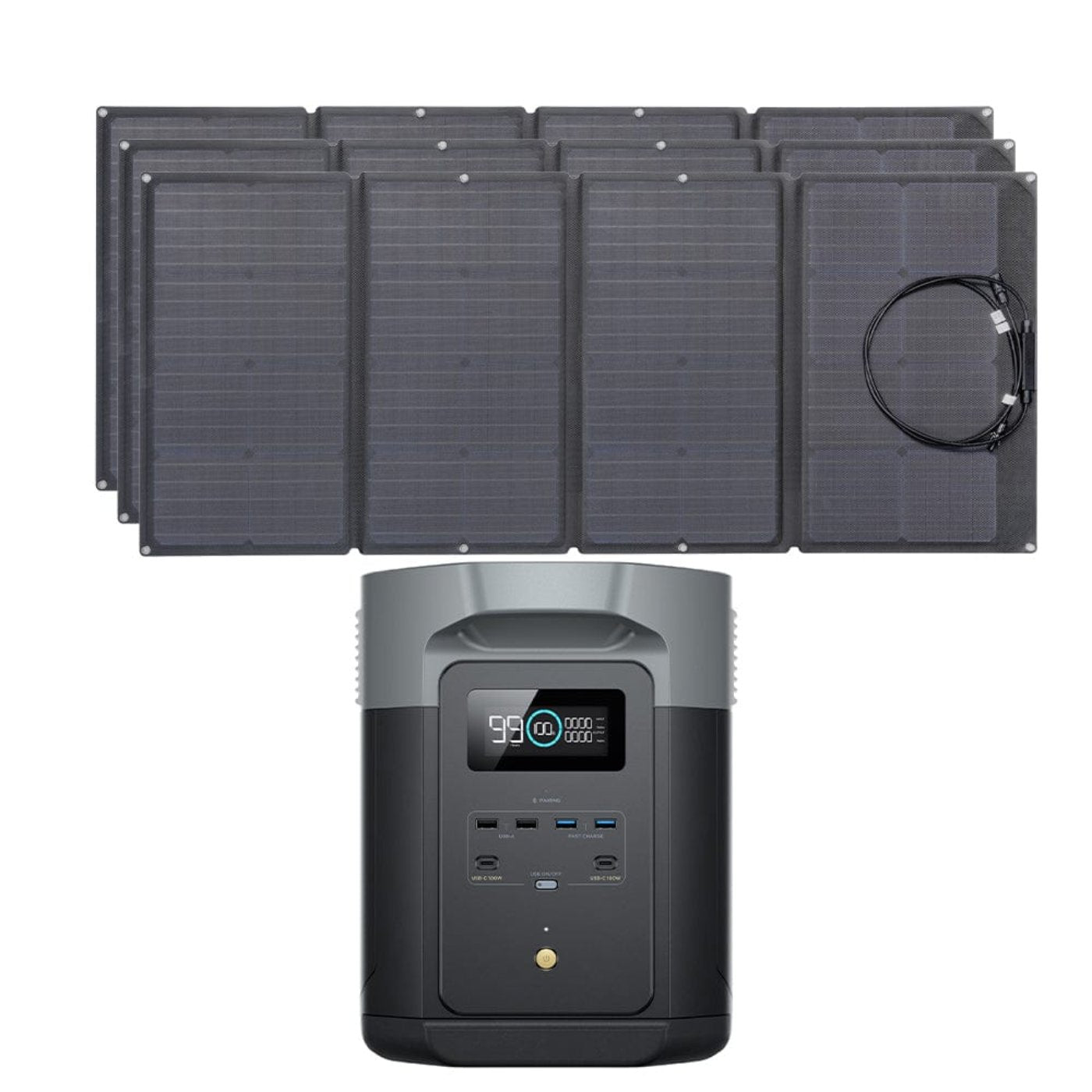 EcoFlow DELTA 2 Max + 160W Portable Solar Panel - D2M-US-160W