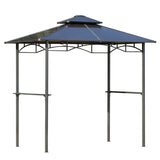 Outsunny 8' x 5' Barbecue Grill Gazebo Tent, Outdoor BBQ Canopy with Side Shelves - 84C-219