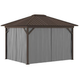 Outsunny 10x12 Hardtop Gazebo with Aluminum - 84C-095CG