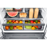 Midea 36-Inch 21.6 Cu. Ft. Cabinet Depth 4-Door French Door Refrigerator in Stainless Steel - MRQ22D7AST