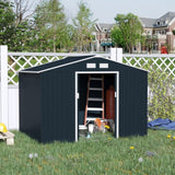 Outsunny 9' x 6.5' x 6.5' Outdoor Backyard Garden Tool Shed - 845-031CG