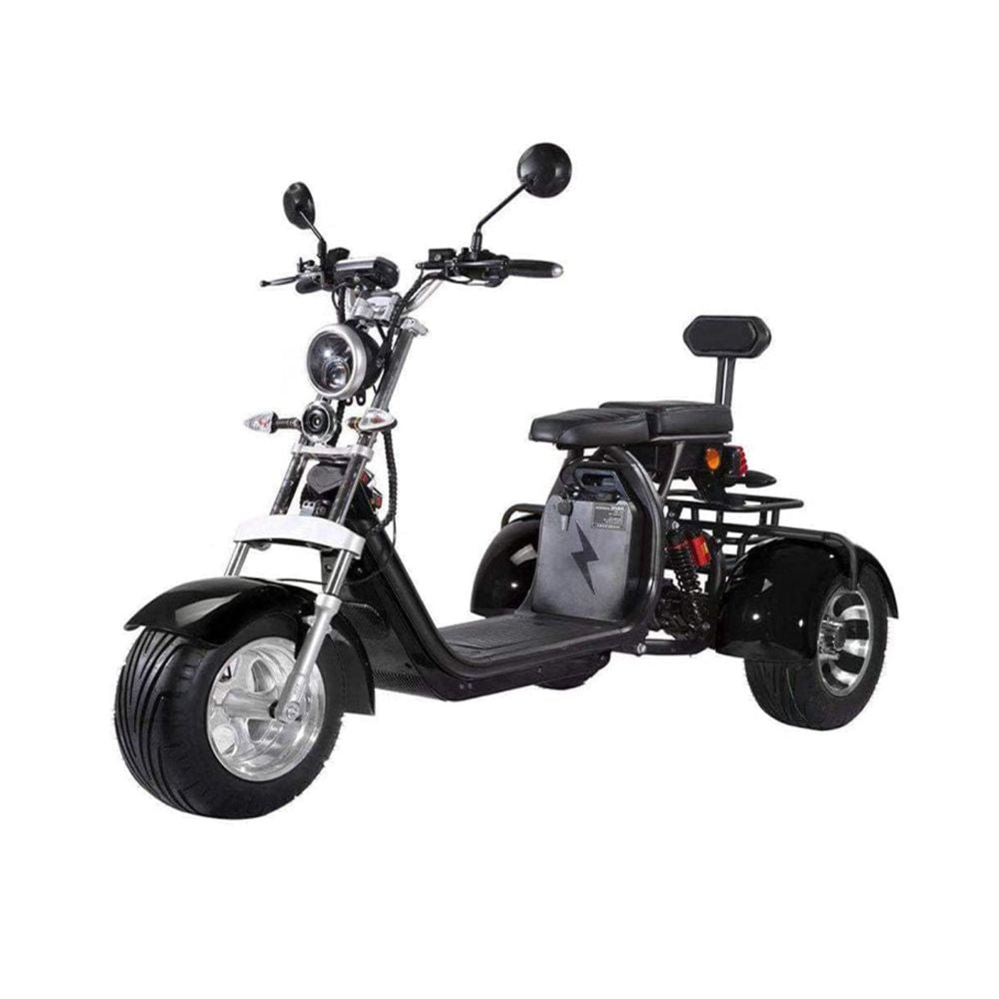 SoverSky T7.2 60V 2000W Fat Tire Electric Trike Scooter - SOV-T72-20AH-BLACK