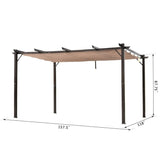 Outsunny 10' x 13' Steel Outdoor Pergola Gazebo - 84C-055BN