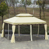 Outsunny 10’ x 13’ Metal Frame Outdoor Patio Gazebo - 84C-144