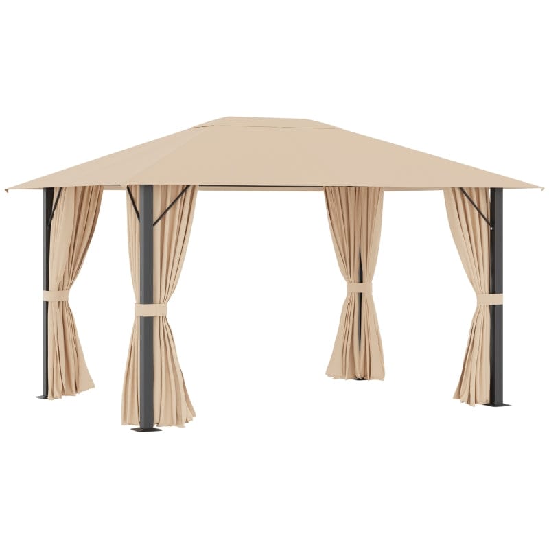 Outsunny 10' x 13' Patio Gazebo Aluminum Frame - 84C-322V01BN