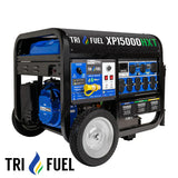 DuroMax 15,000 Watt Electric Start Tri-Fuel Portable Generator XP15000HXT