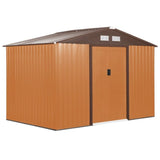 Outsunny 9' x 6.5' x 6.5' Outdoor Backyard Garden Tool Shed - 845-031YL