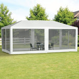 Outsunny 10' x 20' Gazebo Canopy Tent with 4 Removable Mesh Side Walls - 84C-023