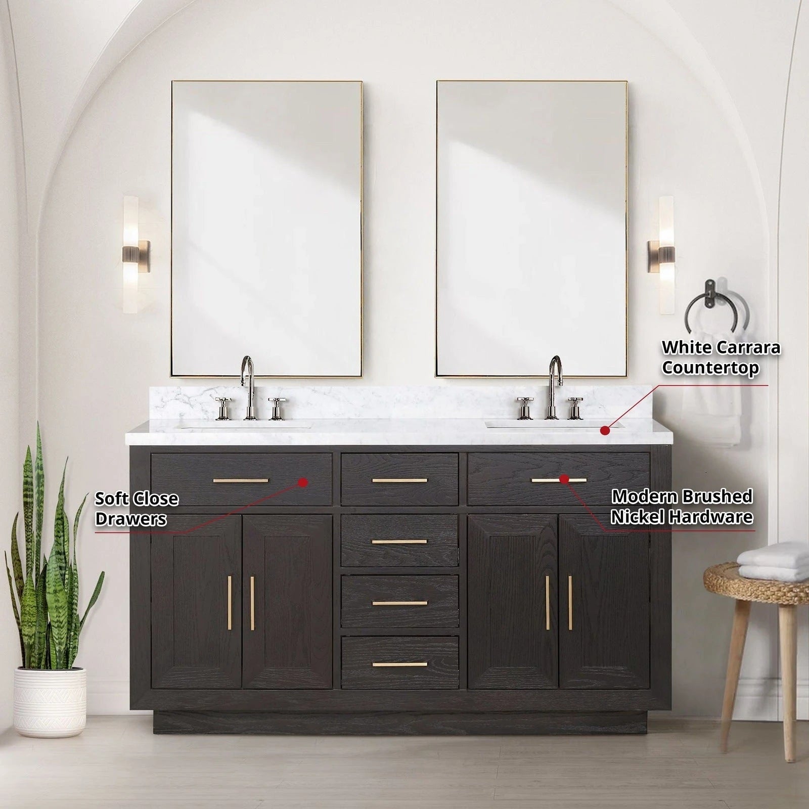 Abbey 60 x 22 Double Bath Vanity - Backyard Provider