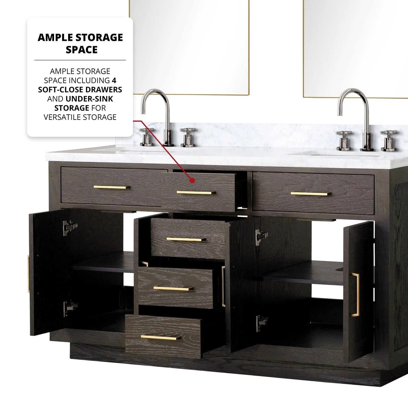 Abbey 60 x 22 Double Bath Vanity - Backyard Provider