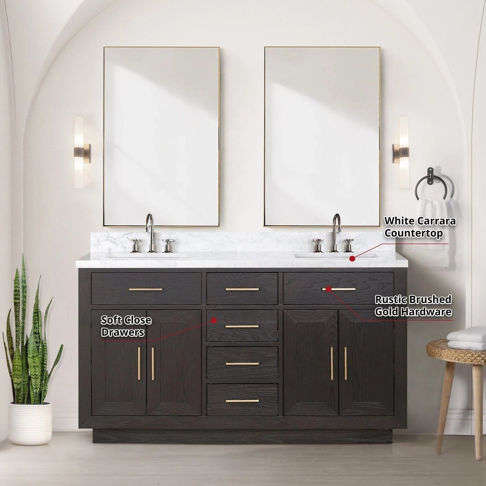 Abbey 60 x 22 Double Bath Vanity - Backyard Provider