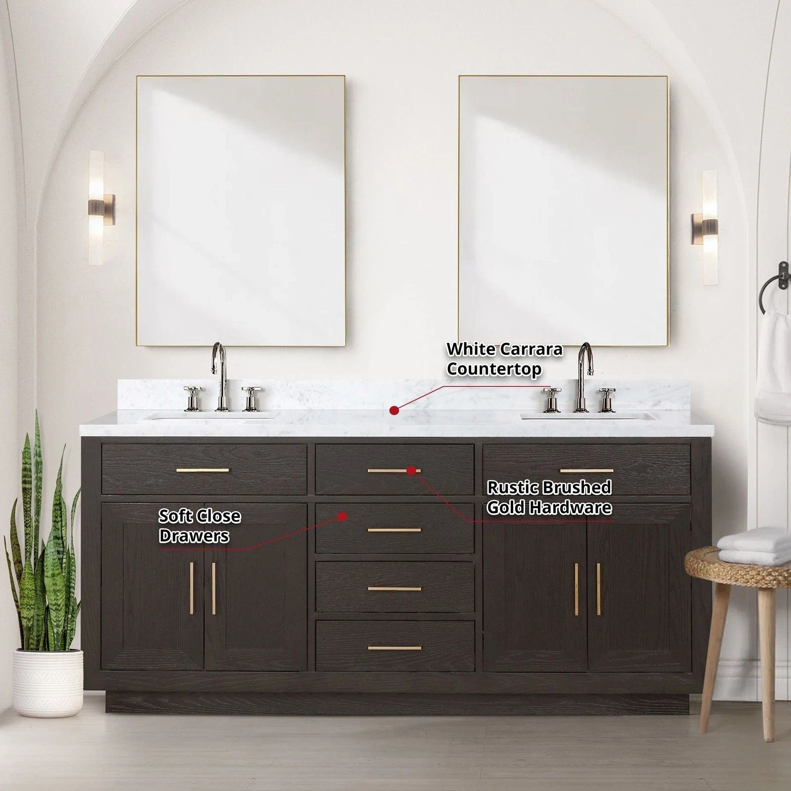 Abbey 72 x 22 Double Bath Vanity - Backyard Provider