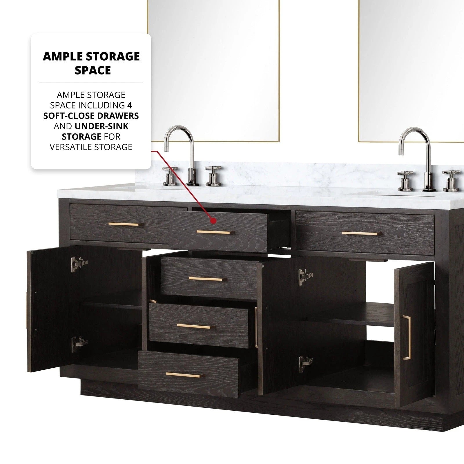 Abbey 72 x 22 Double Bath Vanity - Backyard Provider