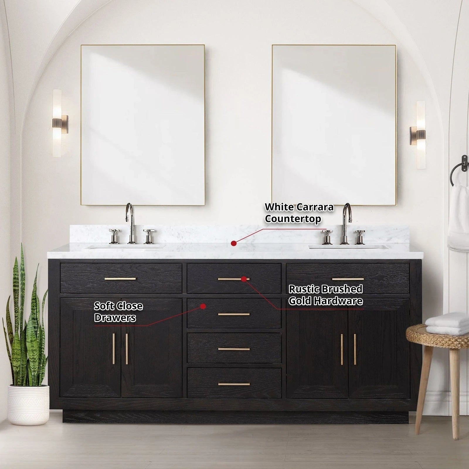 Abbey 72 x 22 Double Bath Vanity - Backyard Provider