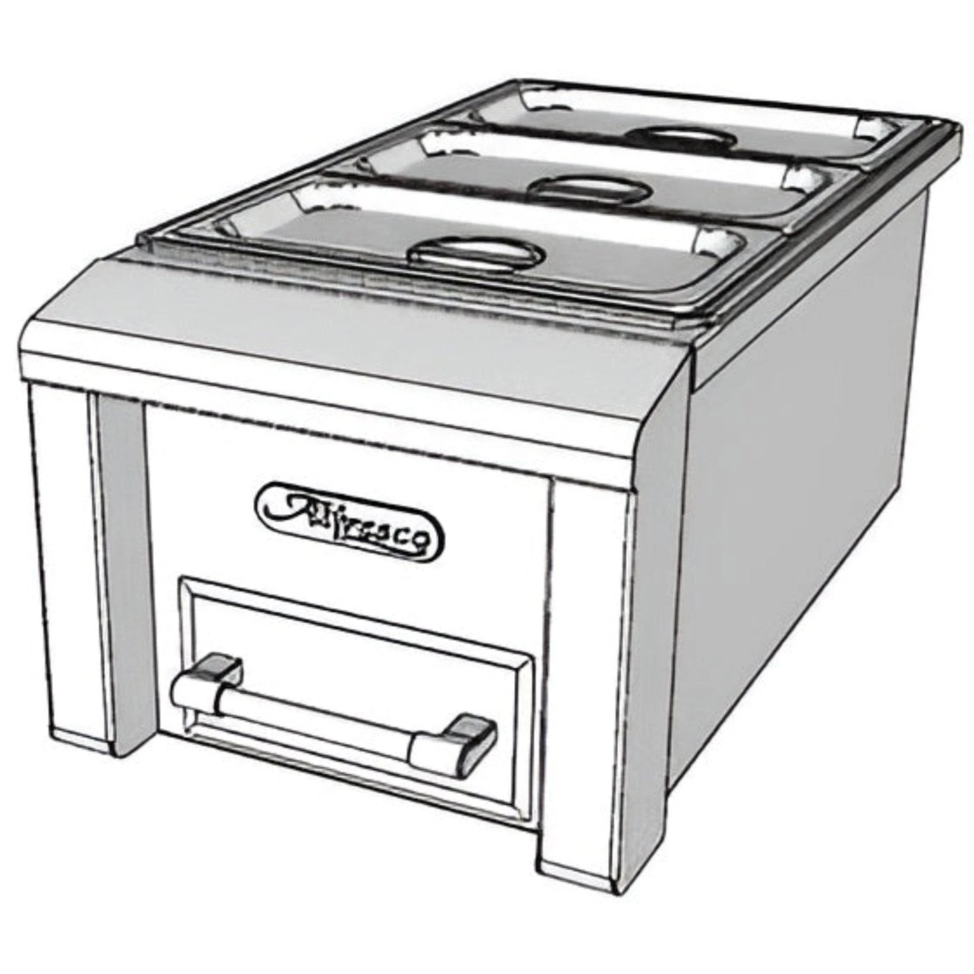 Alfresco 14 Inch Built-In Steam Table Food Warmer - Axefw