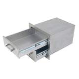 Alfresco 17 Two Tier stainless steel Storage Drawers - AXE-2DR-SC