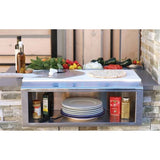 Alfresco 30- Inch Plate & Garnish Rail W/ Food Pans - APS-30P - Backyard Provider