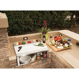 Alfresco 30- Inch Plate & Garnish Rail W/ Food Pans - APS-30P - Backyard Provider