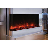 Amantii Panorama Tru View 40-inch 3-Sided View Built In Indoor/Outdoor Electric Fireplace - 40-TRU-VIEW-XL / DESIGN‐MEDIA‐15PCE