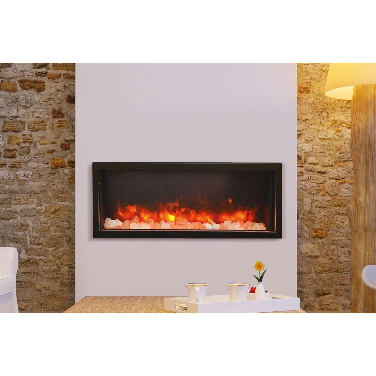 Amantii Panorama 40-inch Deep Built-in Indoor/Outdoor Linear Electric Fireplace - BI-40-DEEP-OD