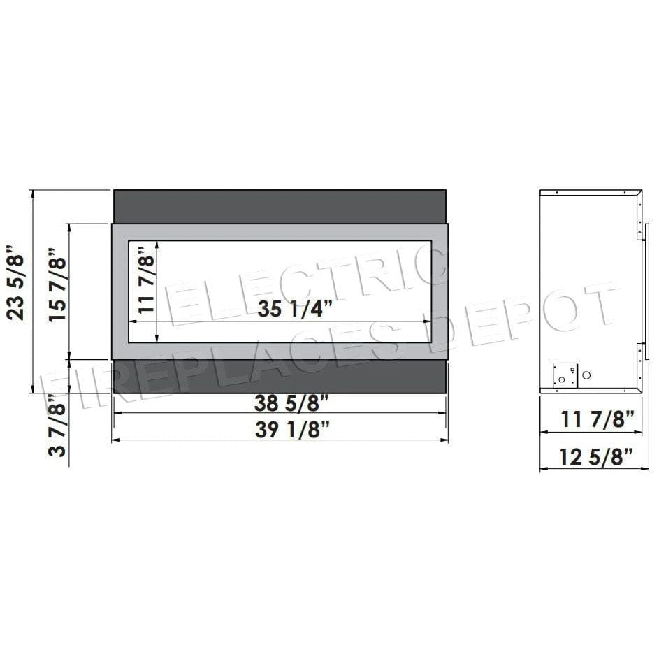 Amantii Panorama 40-inch Deep Built-in Indoor/Outdoor Linear Electric Fireplace - BI-40-DEEP-OD