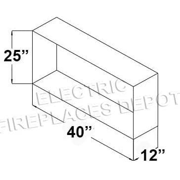 Amantii Panorama 40-inch Deep Built-in Indoor/Outdoor Linear Electric Fireplace - BI-40-DEEP-OD