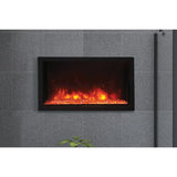 Amantii Panorama 40-inch Built-in Tall & Deep Indoor/Outdoor Linear Electric Fireplace - BI-40-DEEP-XT / DESIGN‐MEDIA‐15PCE