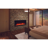 Amantii Panorama 50-inch Built-in Tall & Deep Indoor/Outdoor Linear Electric Fireplace - BI-50-DEEP-XT / DESIGN‐MEDIA‐15PCE