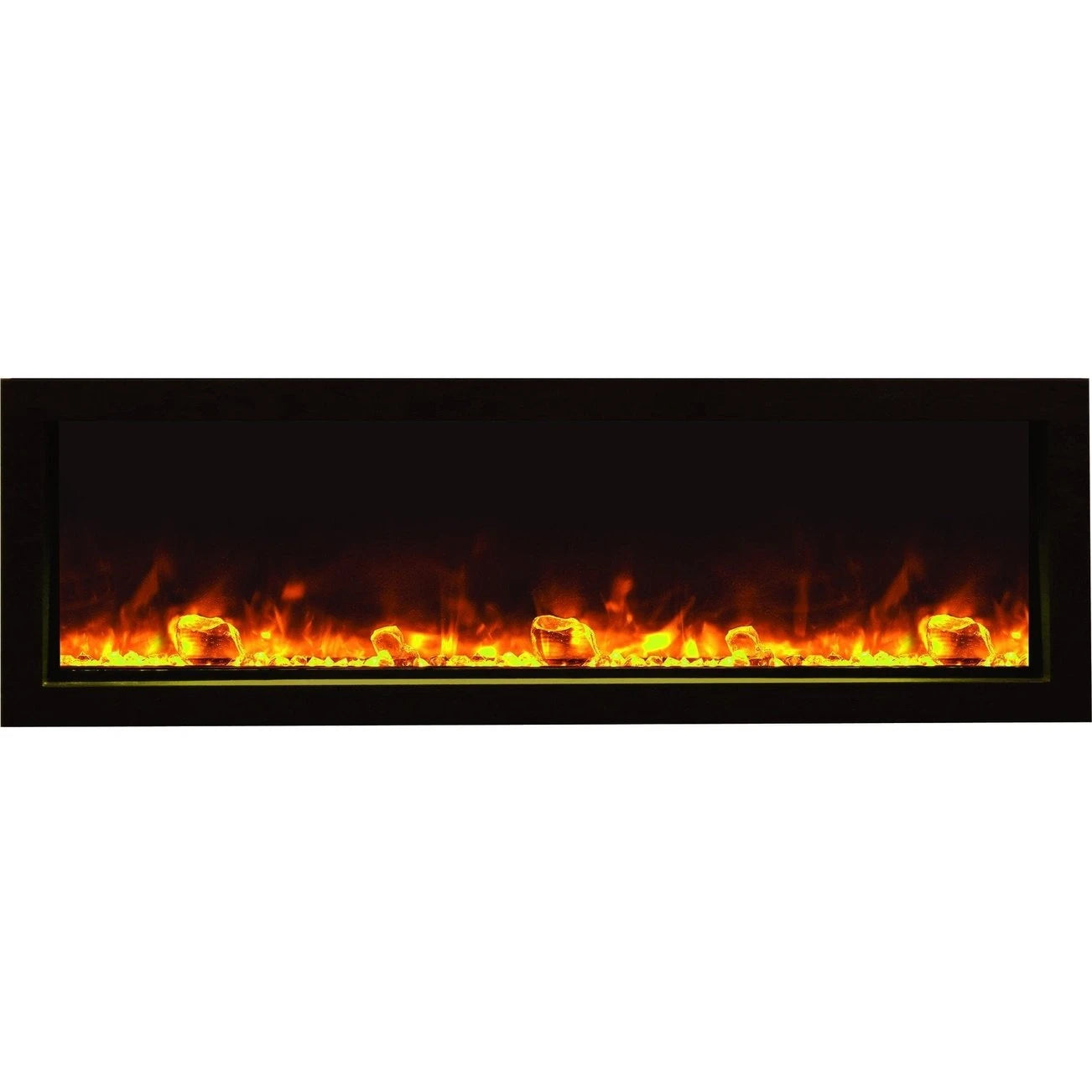 Amantii Panorama 50-inch Slim Built-in Indoor/Outdoor Linear Electric Fireplace - BI-50-SLIM-OD