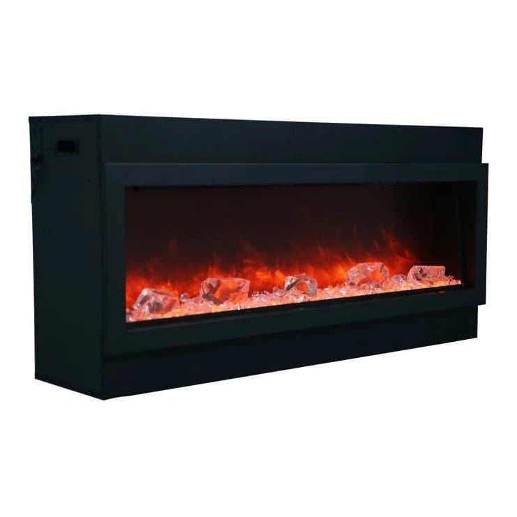 Amantii Panorama 50-inch Slim Built-in Indoor/Outdoor Linear Electric Fireplace - BI-50-SLIM-OD