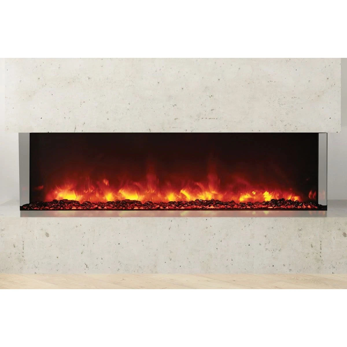 Amantii Panorama Tru View 60-inch 3-Sided View Built In Indoor/Outdoor Electric Fireplace - 60-TRU-VIEW-XL