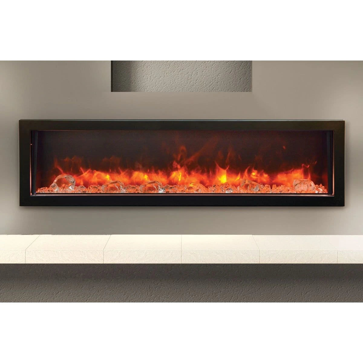 Amantii Panorama 60-inch Deep Built-in Indoor/Outdoor Linear Electric Fireplace - BI-60-DEEP-OD