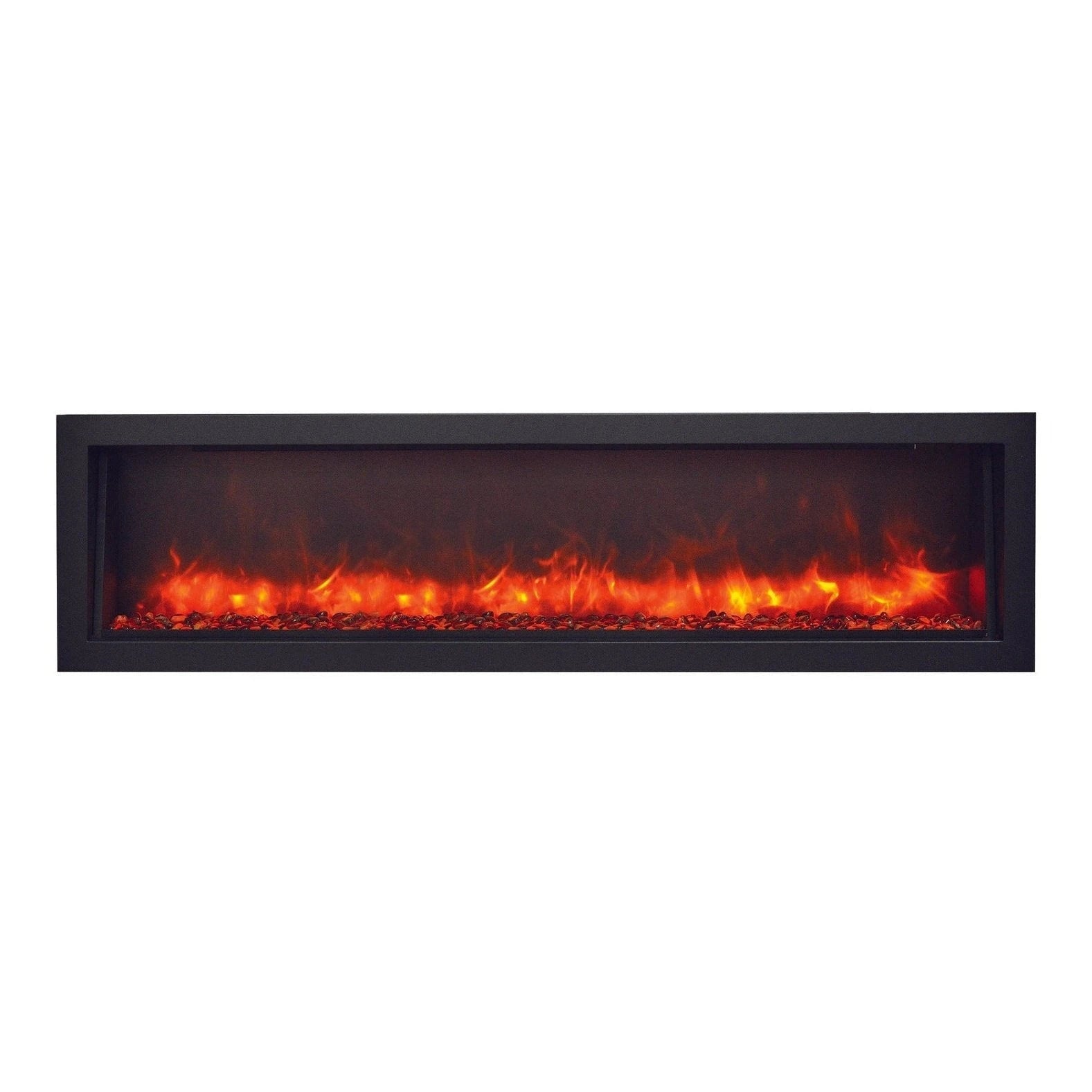 Amantii Panorama 60-inch Slim Built-in Indoor/Outdoor Linear Electric Fireplace - BI-60-SLIM-OD