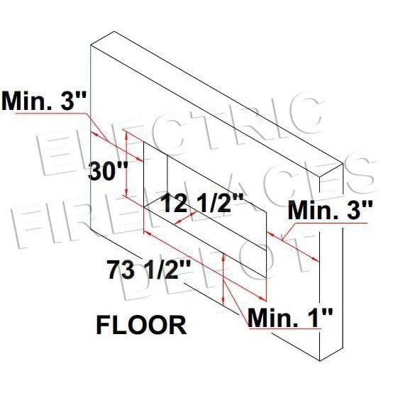 Amantii Panorama 72-inch Built-in Tall & Deep Indoor/Outdoor Linear Electric Fireplace - BI-72-DEEP-XT / DESIGN‐MEDIA‐15PCE