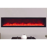 Amantii Panorama 72-inch Slim Built-in Indoor/Outdoor Linear Electric Fireplace - BI-72-SLIM-OD