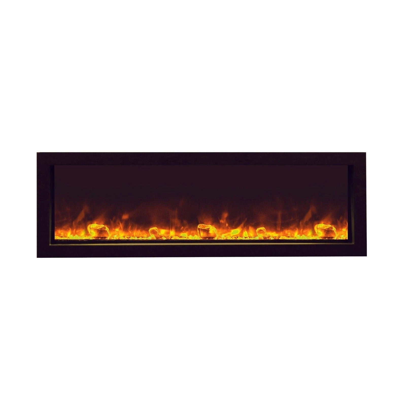 Amantii Panorama 72-inch Slim Built-in Indoor/Outdoor Linear Electric Fireplace - BI-72-SLIM-OD